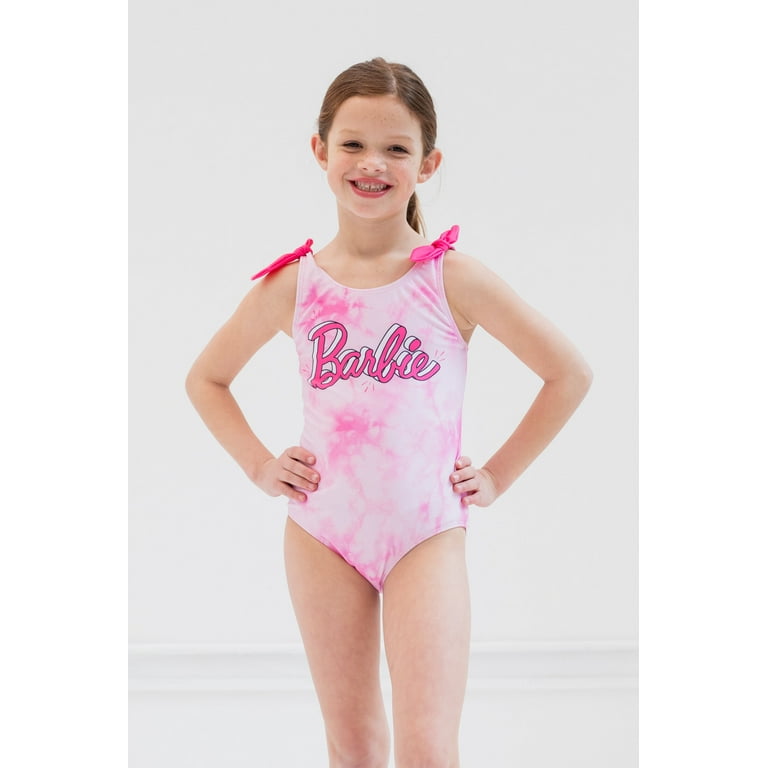 Barbie Little Girls One Piece Bathing Suit Little Kid to Big Kid 