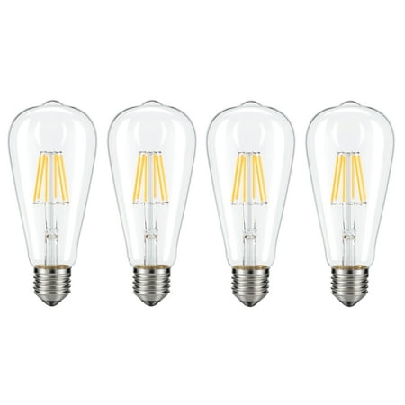 Dimmable Edison LED Bulb, Kohree 6W Vintage LED Filament Light Bulb, 60W Incandescent Equivalent, E26 Medium Base 4 (Best Led Edison Bulbs)