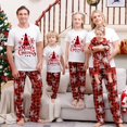 thumbnail image 1 of Merry Xmas Family Matching Outfits Deer Print Short Sleeve Top+Long Pants Pajamas Set Adult Kids Sleepwear Baby Romper Xmas Look, 1 of 4