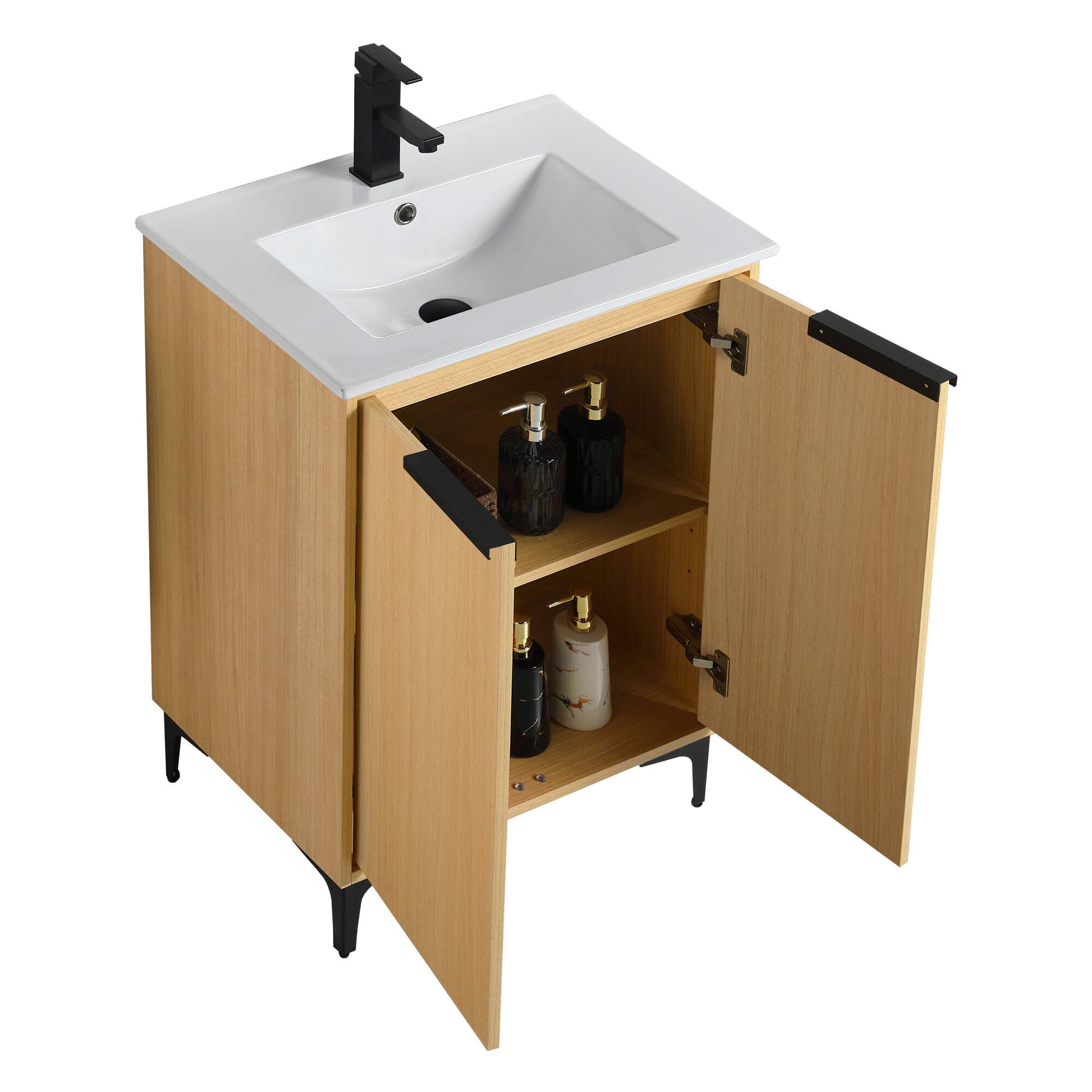Fine Fixtures Wilmington 24 Inch Bathroom Vanity With Sink - Fully Assembled Bathroom Sink Cabinet, Bathroom Vanities, Wood Bathroom Vanity, Small Bathroom Sink Cabinet, 24 Bathroom Vanity With Sink