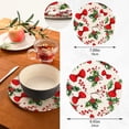 thumbnail image 2 of SKYSONIC 2 pcs Watercolor Christmas Bowknot Pot Holders Trivets, Heat Resistant Trivets,Winter Red Berries Cotton Thread Weave Mats for Hot Pads Pans Pot Bowl Teapot, 2 of 7