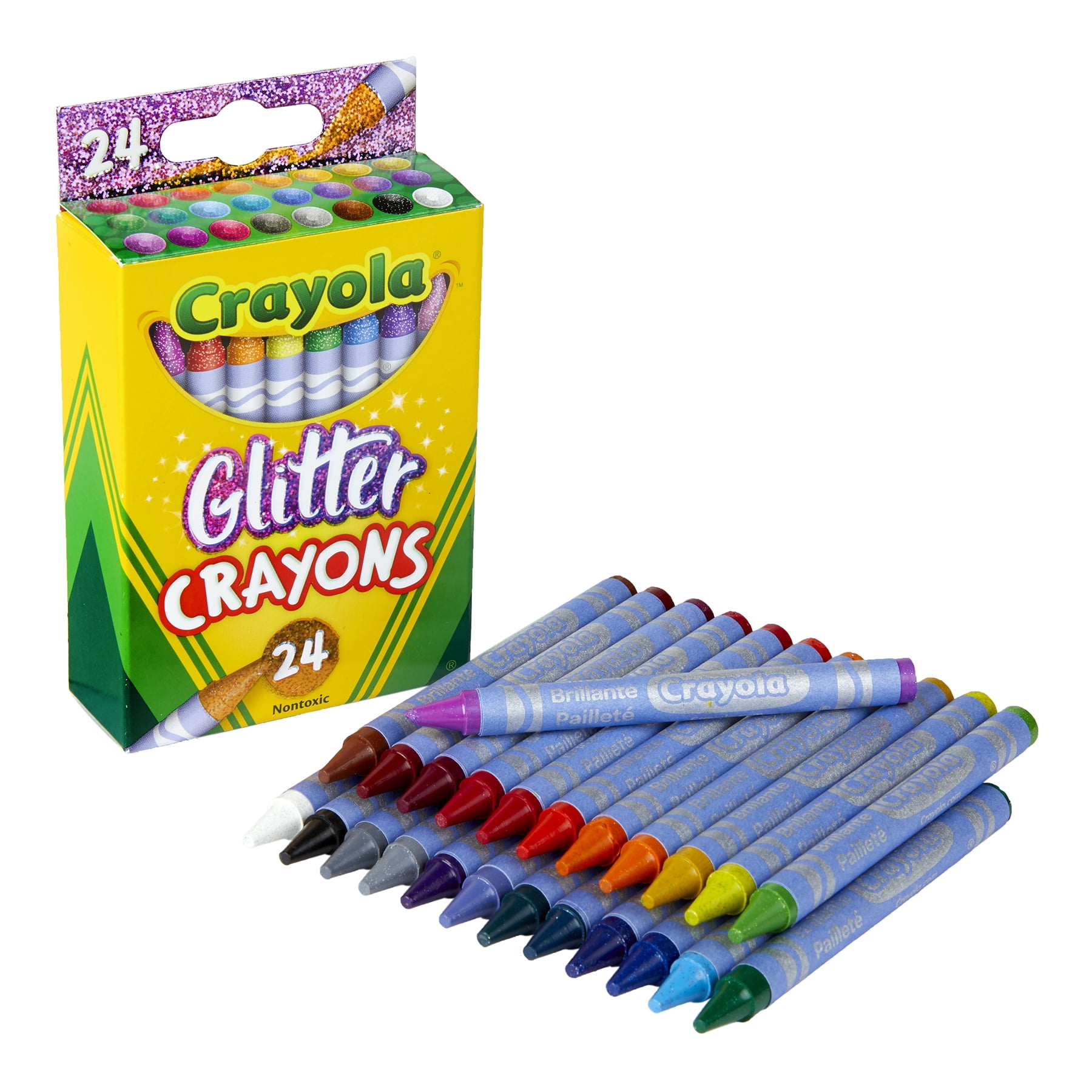 Crayola Glitter Crayons, 24 Per Pack, 6 Packs