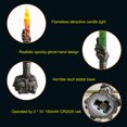 thumbnail image 2 of Amdohai LEDs Dancing Flickering Flameless Candlelight Ambient Lamp with Skull Ghost Pattern Spooky Night Light Table Centerpiece for Halloweens Celebration Themed Party Decoration, 2 of 8