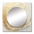 thumbnail image 2 of Designart "Vortex Of Gold And White Soft Waves" abstract spirals Square Mirror For Wall Decor - Large Beige Square Printed Wall Mirror Art - Square Modern Mirror - Wall Mounted Square Mirror, 2 of 5