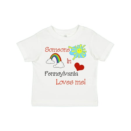 

Inktastic Someone in Pennsylvania Loves Me! Gift Toddler Boy or Toddler Girl T-Shirt