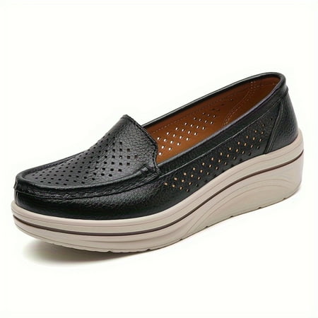 

STAMKJ Outdoor Activities Women‘s Platform Loafers with Comfortable Non-Slip Sole and Stylish Hollow Out Design to enhance your experience