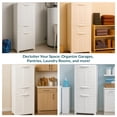 thumbnail image 5 of Sunnydaze Adjustable 57" Plastic 2-Shelf 1-Drawer Freestanding Storage Cabinet, Speckled Gray, 5 of 14