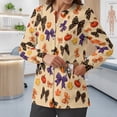thumbnail image 3 of Binienty Fall Pumpkin Maple Bow Long Sleeve Nurse Jacket for Women Tops Comfortable Warm-Up Scrub Coats 4-Way Stretch, for Pediatric Nurses Medical Students Female Nurses Scrubs, Quick Dry, 3 of 7