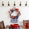 thumbnail image 4 of Orangide Patriotic Wall Wreath Red White Blue Stars Decoration, Front Door Hanging for 4th of July Veterans Day Memorial Day Parties, Indoor Outdoor Home Decor, 4 of 6