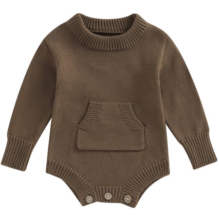 

Toddler Baby Boy Girl Clothes Solid Long Sleeve Jumpsuit Sweatshirt Romper Casual One Piece Fall Infant Outfits
