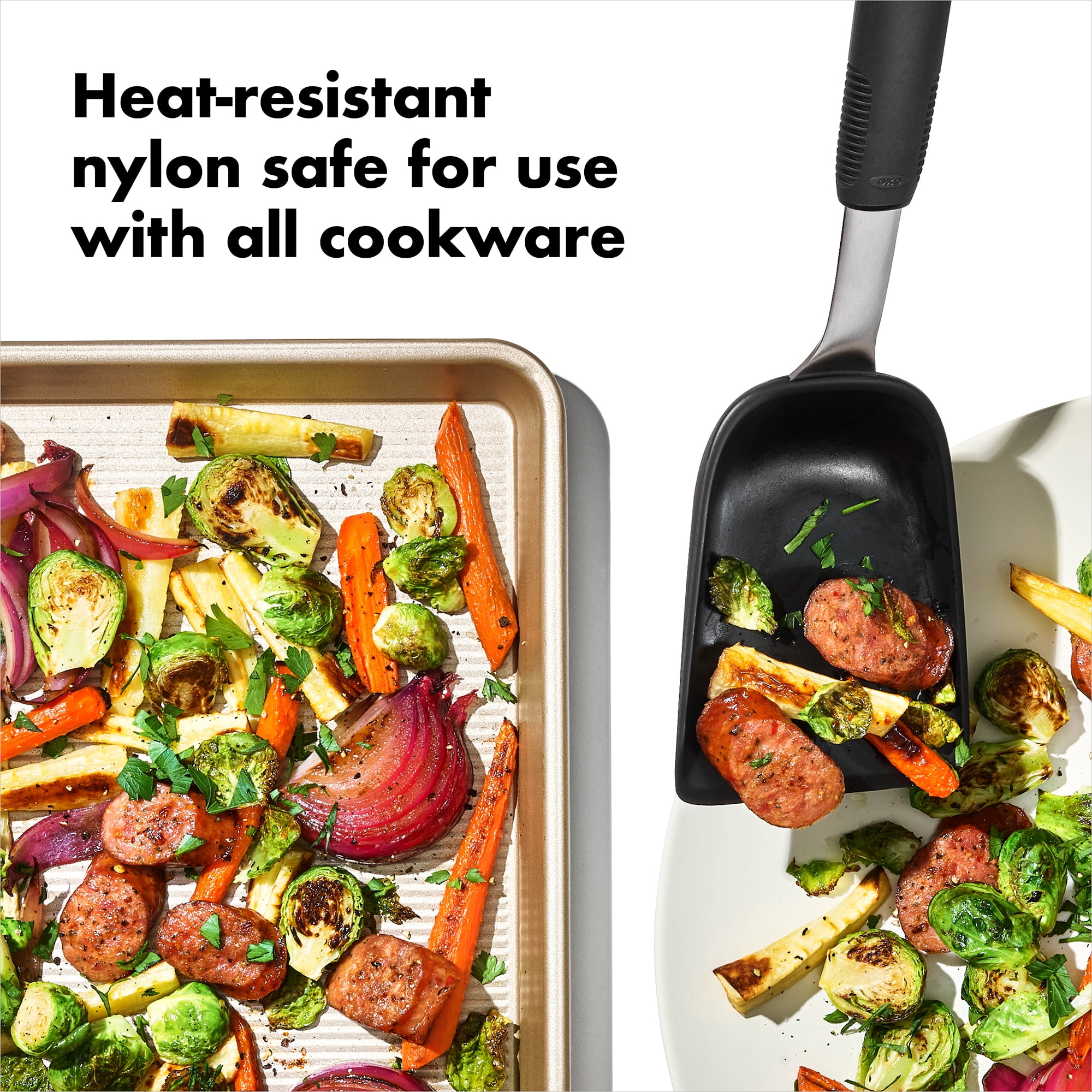 (3 pack) OXO Nylon Sheet Pan Scoop