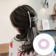 thumbnail image 2 of Full Circular Tooth Interlocking Stretch Comb Flexible Crystal Circle Flexible Crystal Circle Combs Hairband Holder Head Band Banquet Hairstyling Pink, 2 of 6