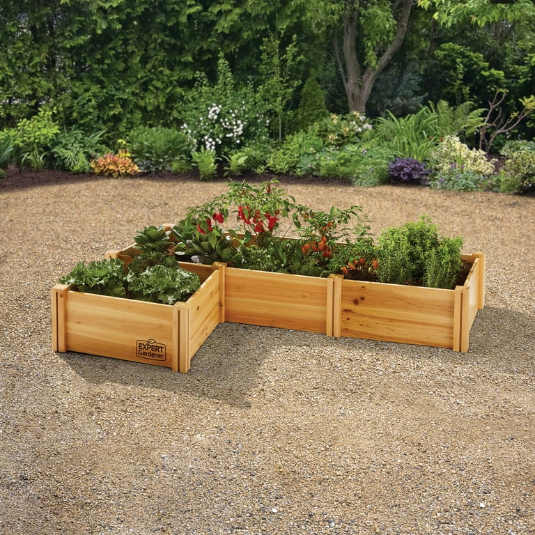 Free Shipping! Expert Gardener Wood Garden Bed, 7.4 ft x 2 ft x