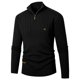 thumbnail image 1 of Blusa y camisa de cuello alto de manga larga para hombre, estilo casual, de moda, de color liso, con cuello alto y media cremallera, suéter de punto de manga larga, blusa de poliéster para hombre, 1 of 8