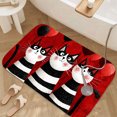 thumbnail image 3 of 1pc Three Cats with Balloons Absorbent Non-Slip Bathroom Thickened Flannel Rug Decor,Soft,Quick Drying,Suitable For Indoor/outdoor Use,Bathrooms,Bedrooms,Kitchens,Terrace,Laundry Rooms,16"x24", 3 of 9