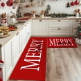 thumbnail image 3 of BERTHMEER 2'X5' Christmas Area Rug Washable Indoor Door Mat for Porch Entrance Entryway Doorway Bedroom Bathroom Kitchen Non-slip Rug,Red, 3 of 7