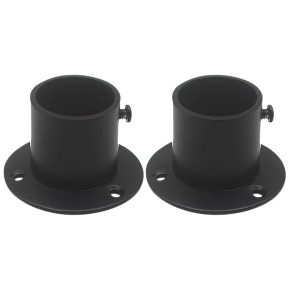 MLINS 2 Pcs Self Thin Stainless Steel Flange Seat 5.20X5.20X3.90CM Black