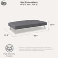 thumbnail image 4 of Serta Chelsea Modern Futon, Charcoal Gray Fabric, 4 of 9