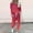 Watermelon Red, variant on Frostluinai Sweatsuits Women 2 Piece Outfit Long Sleeve Loose Tops Elastic Waist Drawstring Sweatpants Plus Size Gradient Track Suits with Pocket