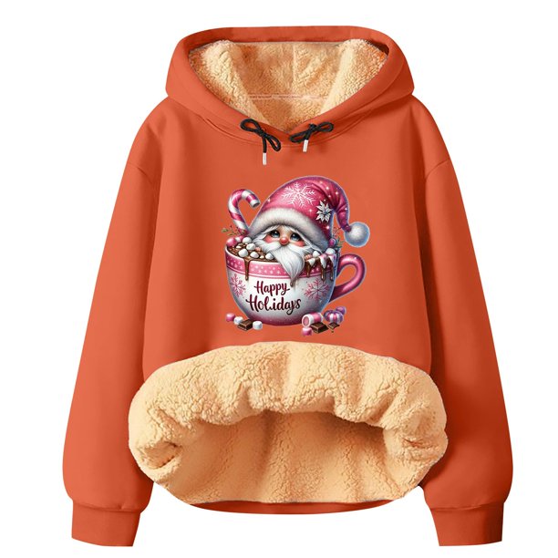 WILLBEST Sudadera Navideña para Mujer, Invierno, Gruesa, Cálida, Colorida, con Capucha, Tops 222 XXX-Grande