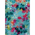 thumbnail image 3 of Unique Loom Azalea Collection Area Rug - Indica (10' x 14' Rectangle Aqua/Navy Blue), 3 of 8