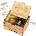 thumbnail image 1 of Caja de música de madera con manivela, caja de música You are My Sunshine, regalo para cumpleaños, Navidad, día de San Valentín, decoración del hogar, 1 of 5