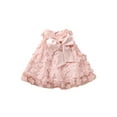thumbnail image 2 of Newborn Baby Girls Princess Dress Floral Lace Pearl A-line Dress Bow Party Birthday Dresses Summer 3M 6M 12M 18M 3Y, 2 of 10