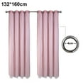 thumbnail image 2 of Layered solid room dark blackout and transparent ring top curtains, 2 of 5