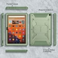 thumbnail image 4 of Fintie Shockproof Case for Fire HD 10 Tablet (13th Generation 10.1", 2023 Release), [Tuatara] Protective Case with Foldable Stand and Built-in Screen Protector, Sage Green, 4 of 11