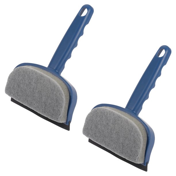 Goma Escobilla Cepillo Herramienta Fregado Ventana Raspador Lavado Kit para Cocina Espejo, Azul Paquete de 2 Unique Bargains cepillos de limpieza