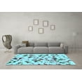 thumbnail image 3 of Ahgly Company Indoor Rectangle Abstract Light Blue Modern Area Rugs, 8' x 12', 3 of 4