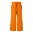 thumbnail image 5 of Delayuji Womens Wide Leg Pant Elastic Waist Daily Elegant Casual Solid Color Pants Loose Linen Pants Women L-6XL, 5 of 6