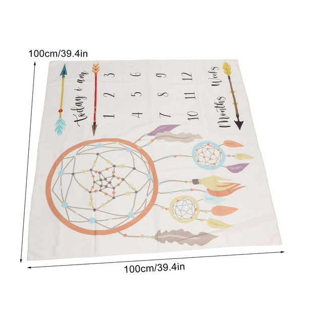 Baby Month Blanket Durable Easy To Clean Monthly Milestone Blanket 100x100cm Multipurpose For Decoration Walmart