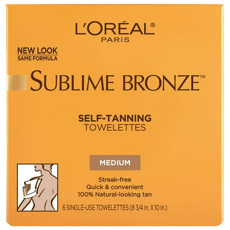 Loreal Paris Sublime Bronze Self-Tanning Body Towelettes  6-Count (Pack Of 2)