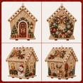 thumbnail image 2 of 3D Wooden House Rhinestone Diamond Art DIY Kit Christmas Pearl Art, Glittering Holiday Craft with Santa Snowman Reindeer for Tabletop Decor, 2 of 9