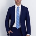 thumbnail image 4 of Corbata Tommy Hilfiger tejida en seda azul a rayas para hombre, 4 of 4