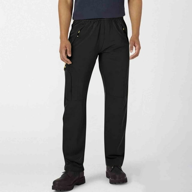 Mceream Pantalon Cargo pour Hommes Grande Taille Décontracté à Enfiler Joggers de Travail Coupe Décontractée Extensible Pantalon de Randonnée avec Poches Pantalones Cargo Para Hombres Noir TG