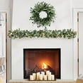 thumbnail image 2 of Chendee Artificial Green Olive Wreath For Front Door Decoration - Year-Round Farmhouse, 2 of 9