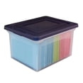 thumbnail image 6 of Office Depot Stackable File Tote Box, Letter/Legal Size, 10 13/16in.H x 14 1/8in.W x 18in.D, Blue/Clear, 170007, 6 of 7