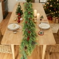 thumbnail image 6 of Nkmbld Christmas Garland for Mantle, Greenery Plant for Christmas Decorations Table Mantle Background Wall Room Outdoor Indoor Winter Decoration, 6 of 8