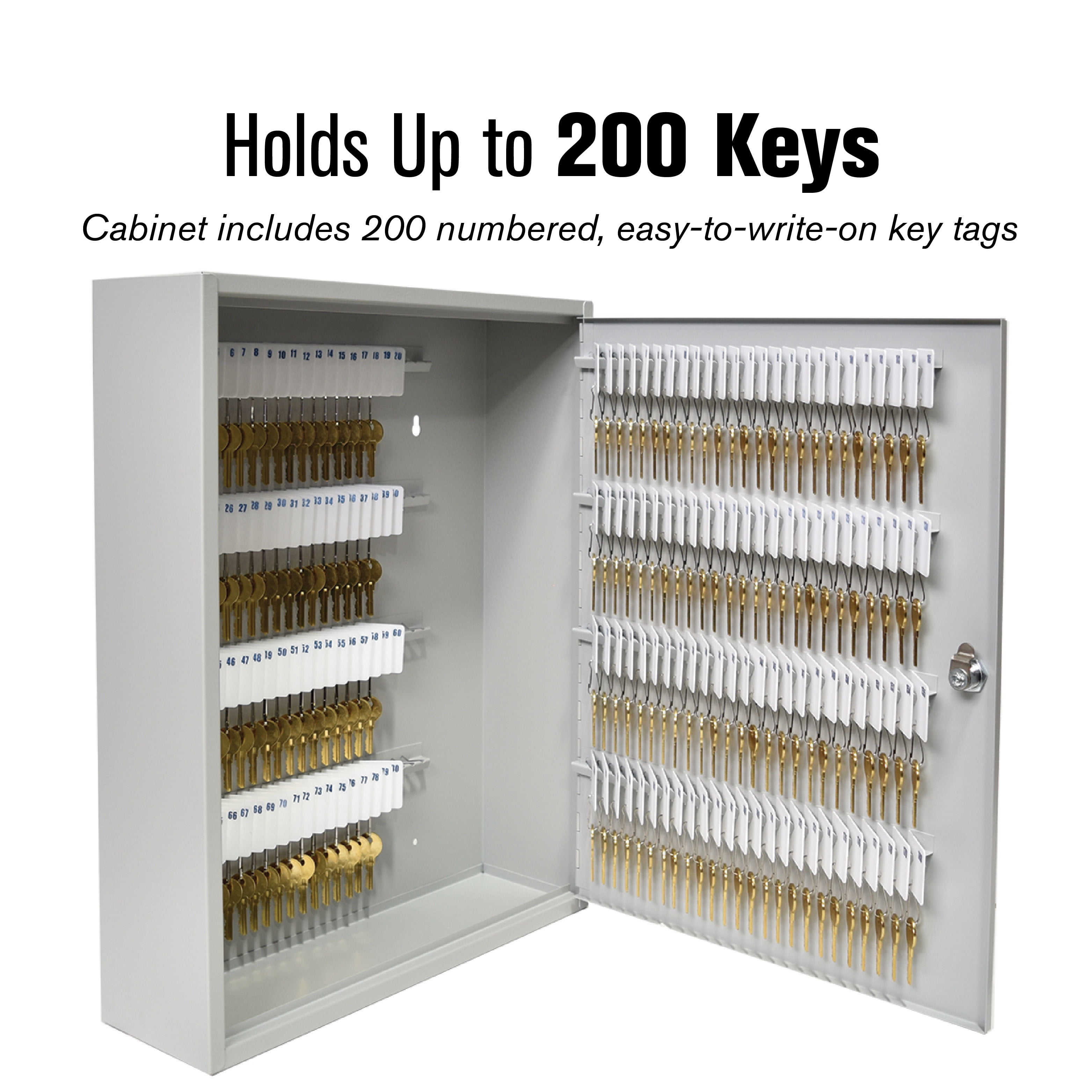 200 Key Cabinet - Single Lock Welded 22 Gauge Steel Construction