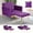 Purple, variant on ACMEASE Velvet Accent Chair with Adjustable Armrests and Backrest,Single Recliner Armchair with Ottoman,Purple