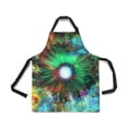 thumbnail image 2 of HATIART Galaxy Space and Stars with Flower Color Galaxy Background Adjustable Bib Apron with Pockets Commercial Restaurant and Home Kitchen Adjustable Apron, 2 of 2