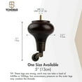 thumbnail image 3 of TCHOSUZ 5 inch / 13cm Wooden Furniture Legs, Pack of 4 Classic Walnut Solid Wood Round DIY Replacement Bun Feet with Caster Wheels for DIY Project Sofa Couch Cabinet Ottoman Bed Riser, 3 of 7