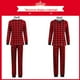 thumbnail image 3 of Nueva ropa de pijama familiar a juego con estampado de cuadros escoceses, ropa cómoda a juego para toda la familia, 3 of 5