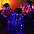 thumbnail image 5 of Halloween LED Skeleton Hand Lights Purple Ghost Claw String - Flexible Copper Wire Party Decor Haunted House Atmosphere​(Black), 5 of 6