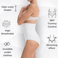 thumbnail image 6 of Farmacell Women's High-Waisted Shaping Briefs, with Flat Tummy and Slimming Effect, Made in Italy, White, L, Cod. 601, 6 of 12