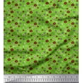 thumbnail image 1 of Soimoi Green polyester Crepe Fabric Flower Artistic Decor Fabric Printed Yard 42 Inch Wide, 1 of 1