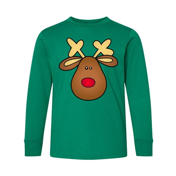 Inktastic Rudolph the Red Nose Reindeer Long Sleeve Youth T-Shirt