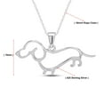 thumbnail image 2 of AFFY Dachshund Dog Charm Pendant Necklace In 14k White Gold Over Sterling Silver, Elegant Silver Jewelry and Silver Chain 18 Inches Long, Ideal Gifts for Women and Pet Lovers, 2 of 7